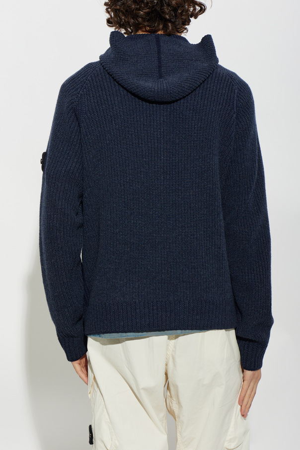 Stone Island Cárdigan de cachemira con capucha