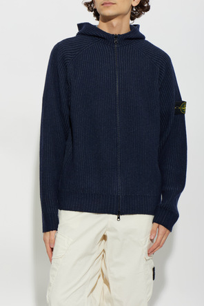 Stone Island Cárdigan de cachemira con capucha