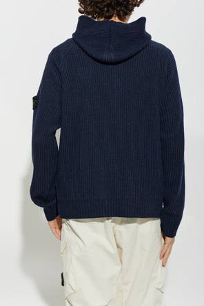 Stone Island Cárdigan de cachemira con capucha