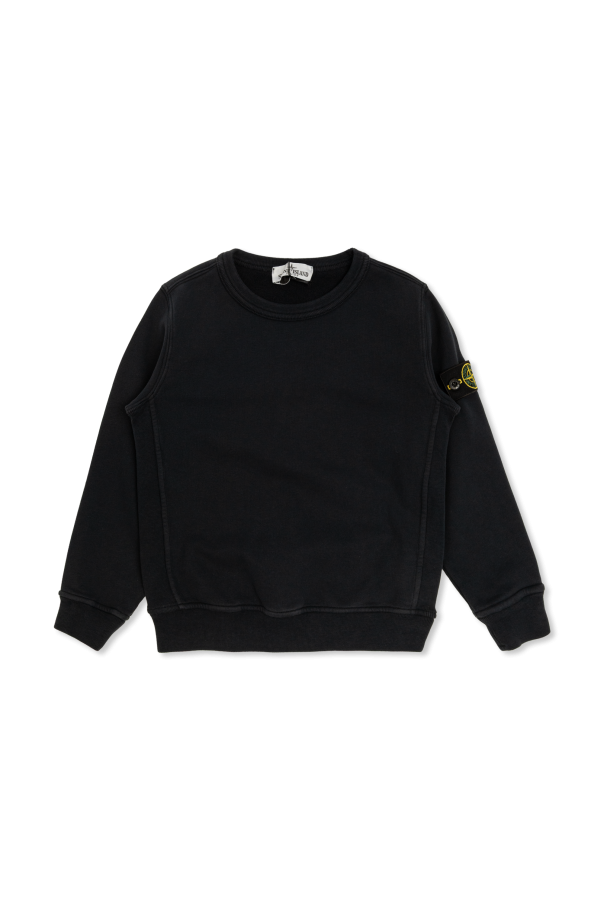 Sweatshirt with a detachable patch on the sleeve od Stone Island Junior