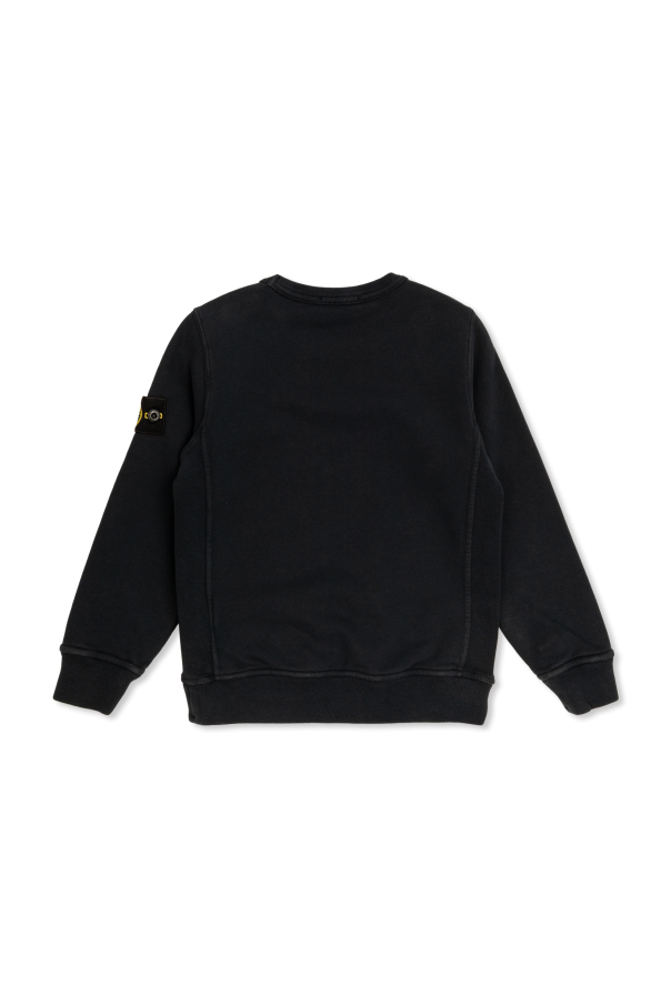 Stone Island Junior Sweatshirt with a detachable patch on the sleeve