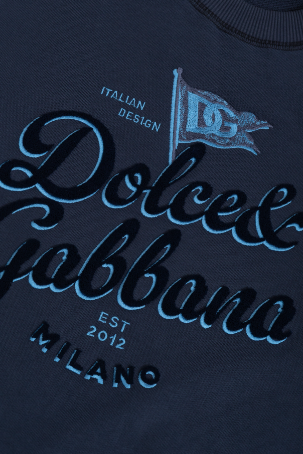 Dolce & Gabbana Kids Sudadera con logotipo en relieve