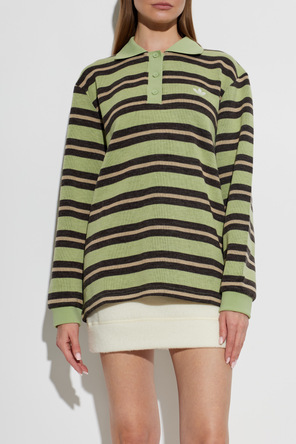ADIDAS Originals Striped long-sleeved polo shirt