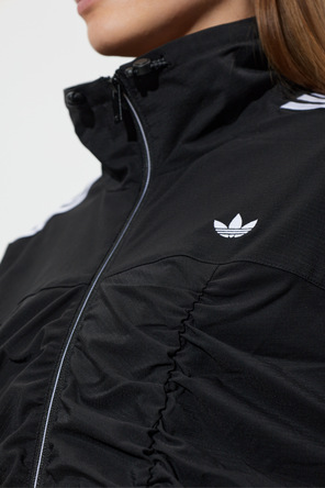 ADIDAS Originals Ruched zip-up top