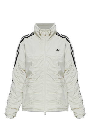 Ruched zip-up sweatshirt