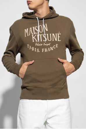 Maison Kitsuné embroidered high-neck shirt jacket