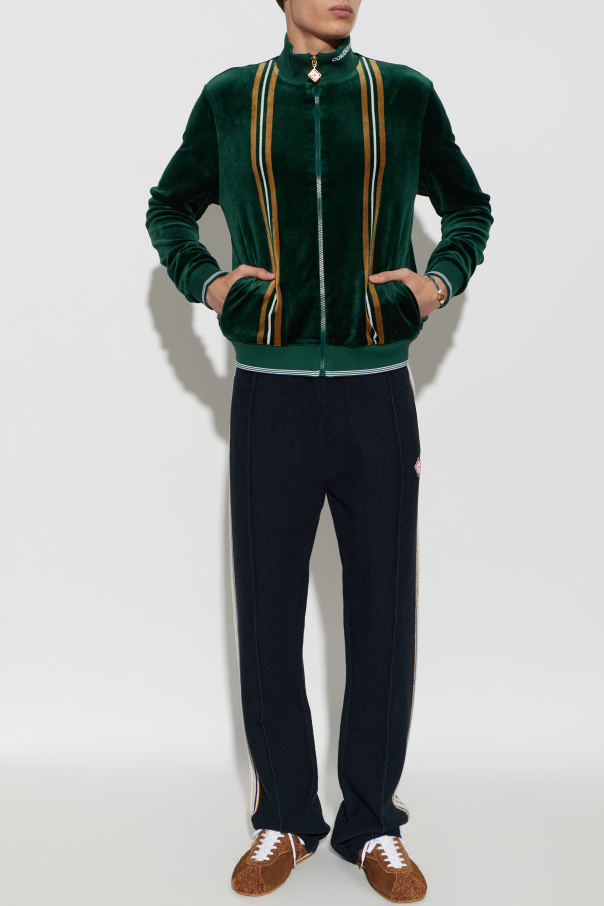 Casablanca Velvet Stand-Collar Jacket by Casablanca