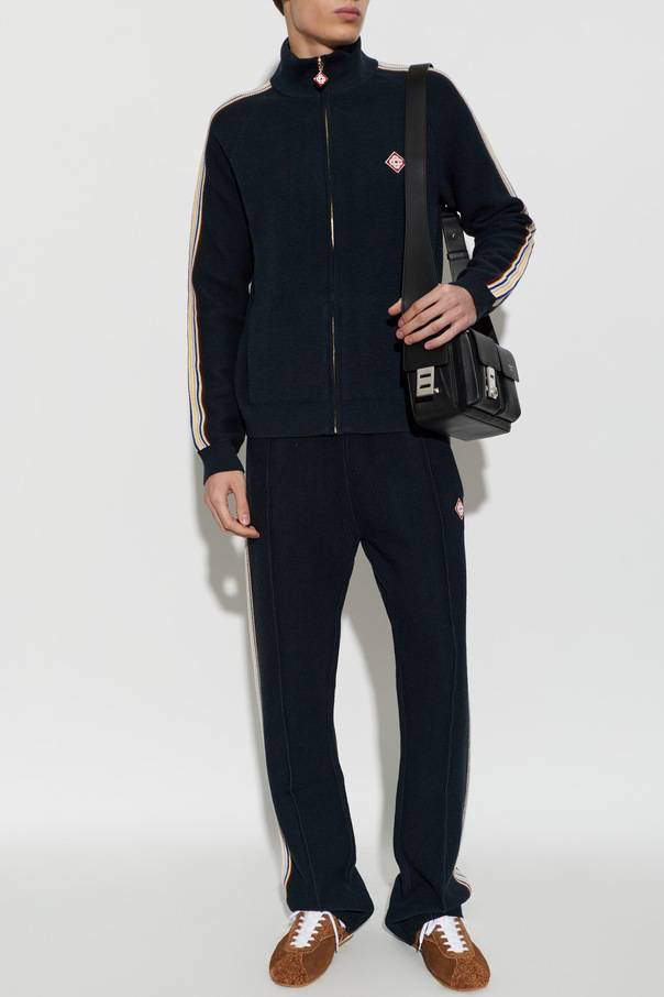 Casablanca Cardigan com gola alta
