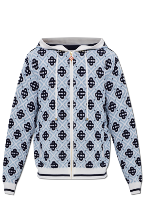 Wool cardigan with hood