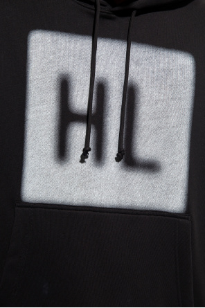 Helmut Lang Il Sarto Beige t-shirt med tredubbla loggor