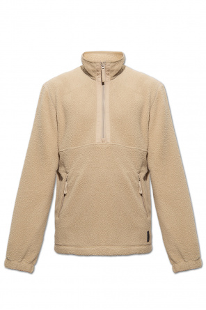 logo patch hooded jacket Neutrals