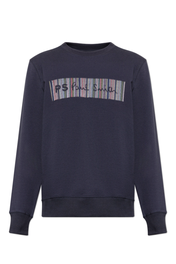 Sweatshirt with a colorfully embroidered logo od PS Paul Smith