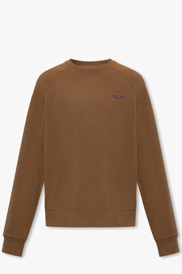 Saint Laurent Cotton Crew-neck T-shirt sweatshirt Navy with logo