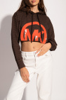 T-shirt Manches Longues Cross Peak Neck Cropped hoodie