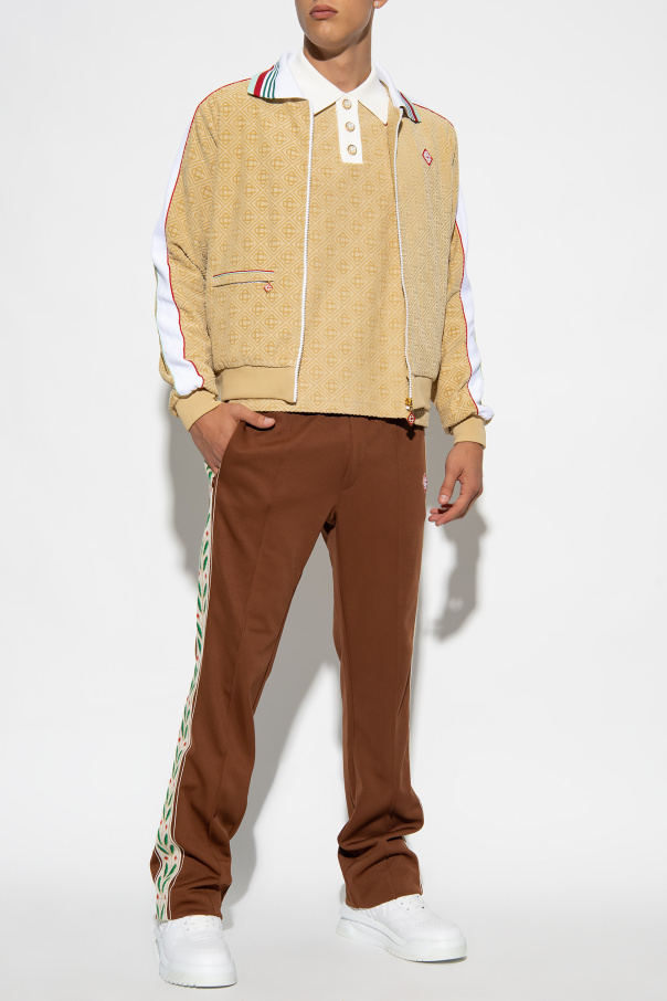 Casablanca Sweatshirt with velvet pattern