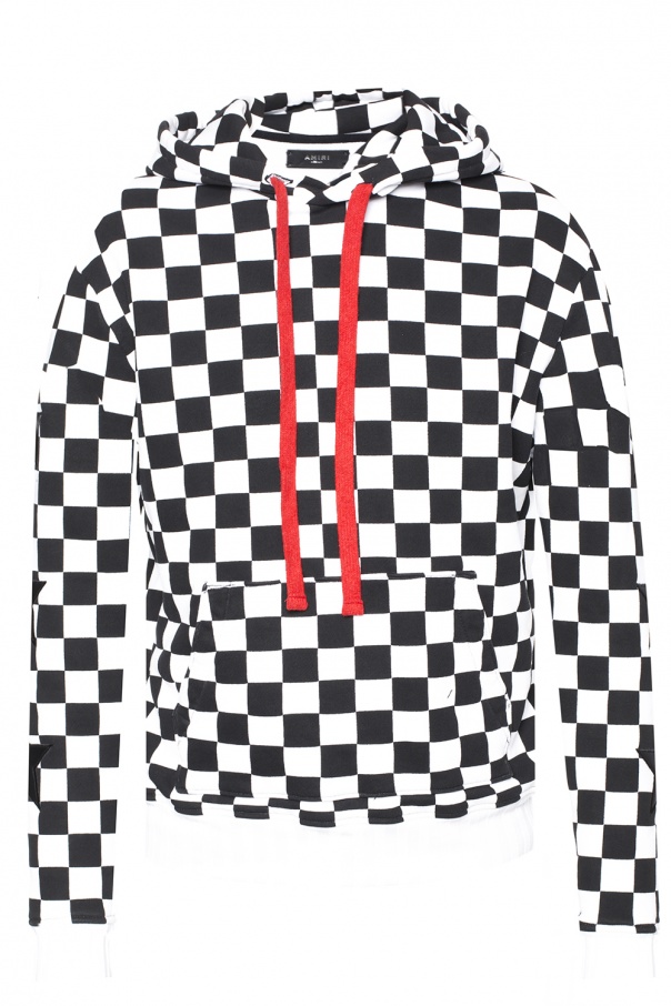 amiri checkered hoodie