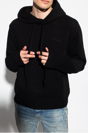 Amiri Cashmere hoodie with logo