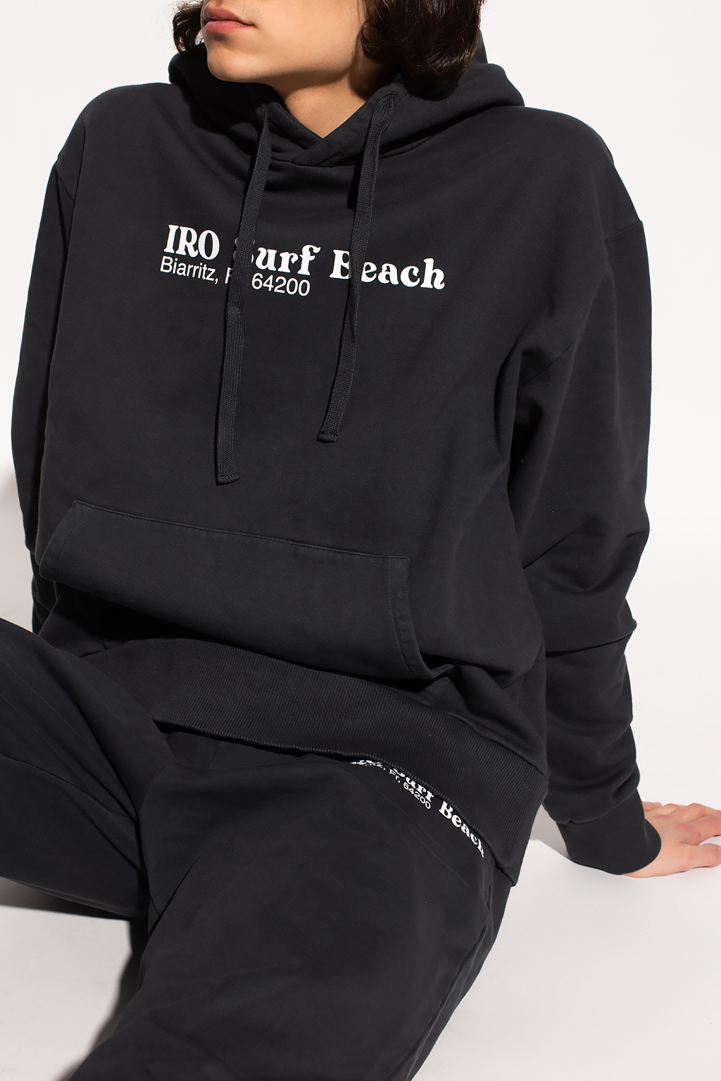 Iro Logo-printed Luxe hoodie