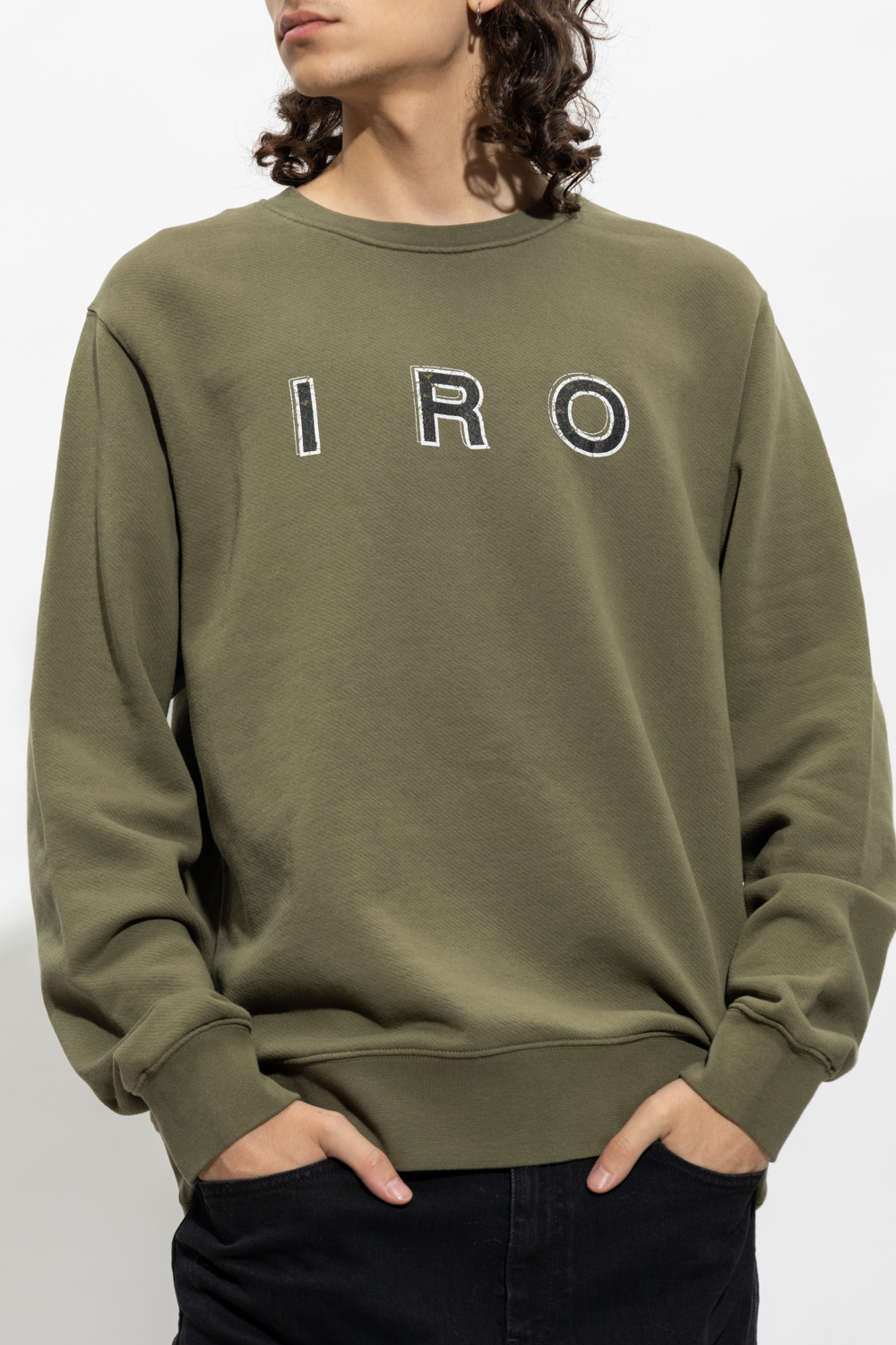 Iro Diag Outline logo-print sweatshirt