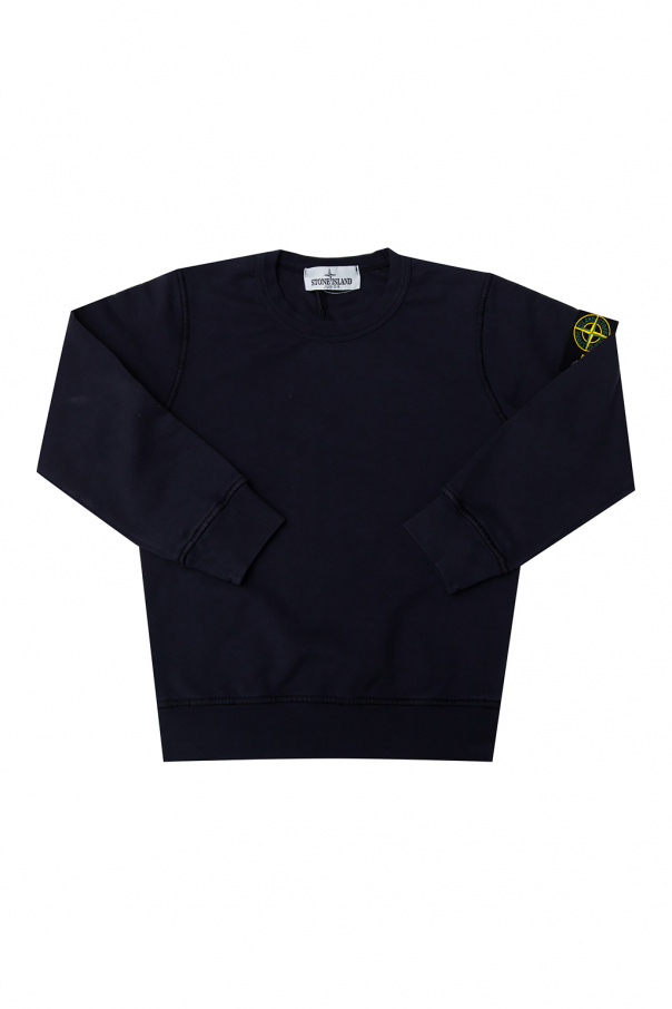 Stone Island Kids Thunderbolt logo-print cotton T-shirt