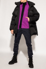 Stone Island Iconic Graffiti Black Down Jacket In T Allover Pprinted Technical Fabric Khrisjoy Woman