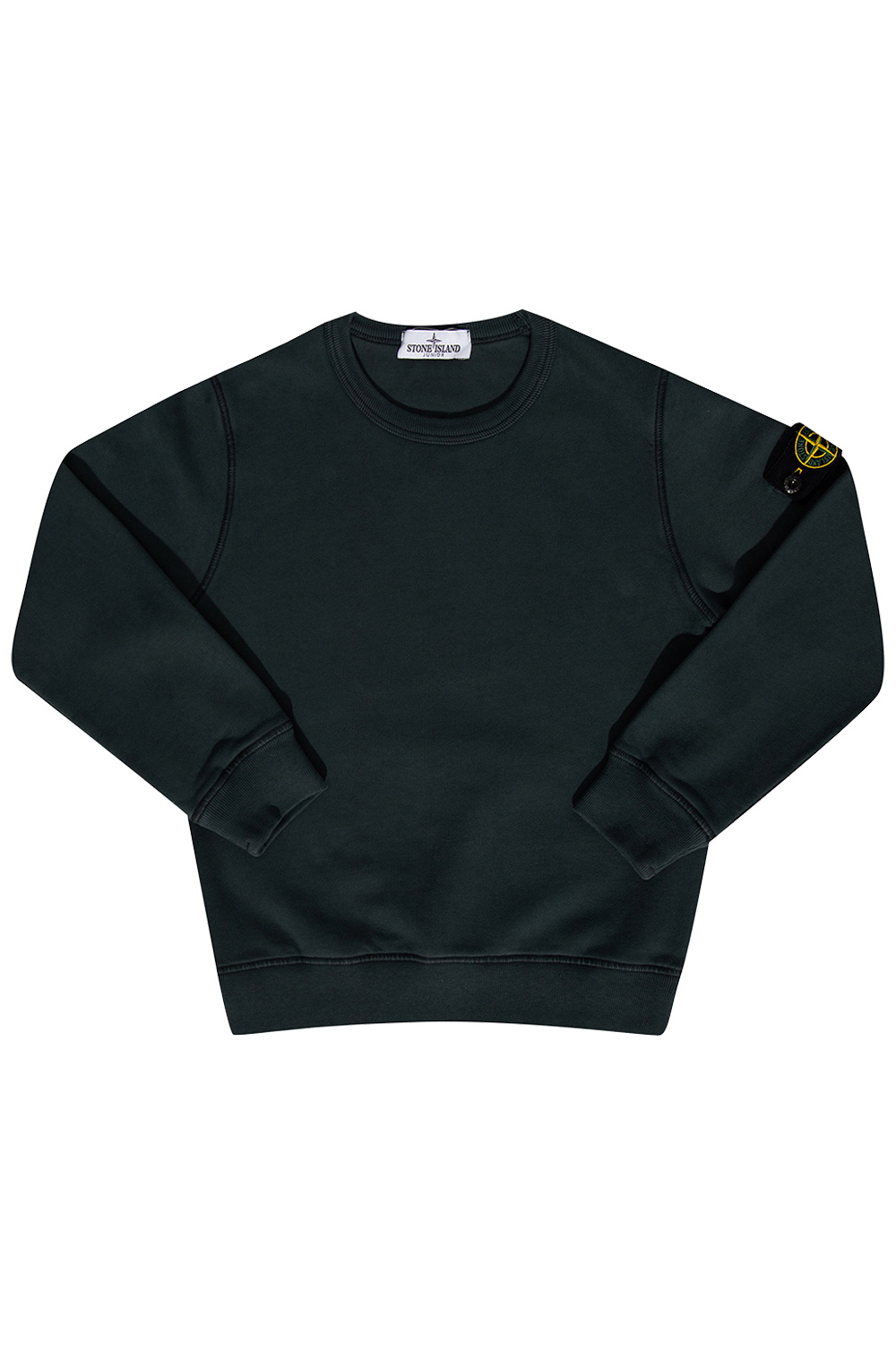 DOMREBEL Snap teddy-print pullover hoodie Crewneck sweatshirt