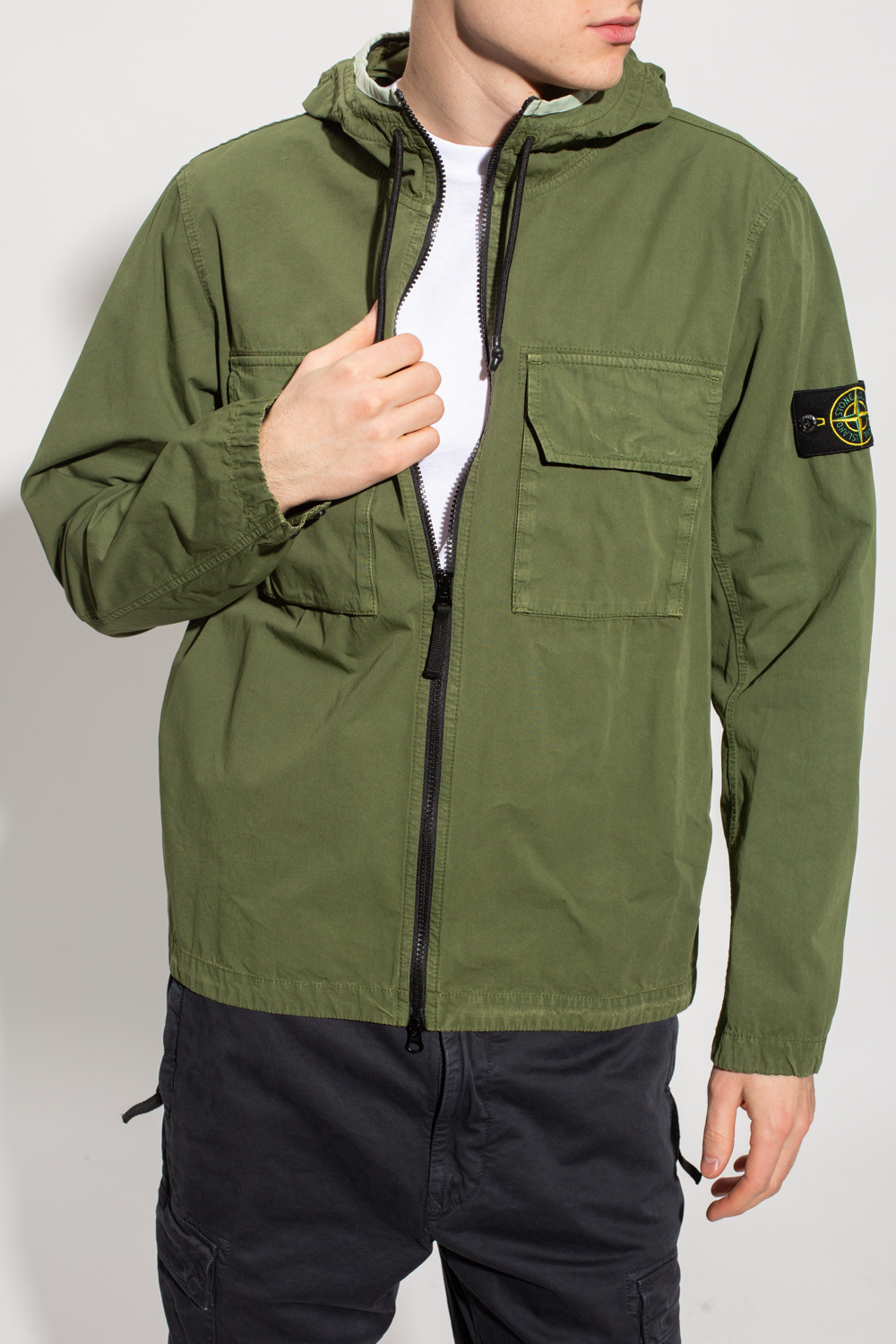 Stone Island Gents Double Breasted Patch Poket Jacket