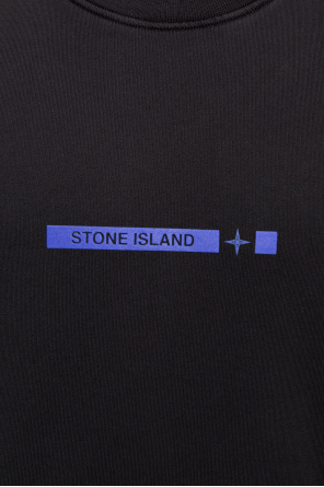 Stone Island asymmetrical sweatshirt with logo