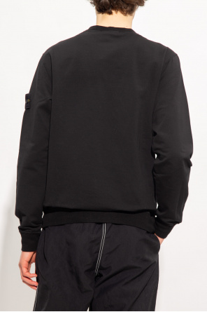 Stone Island Black Cotton Sweater