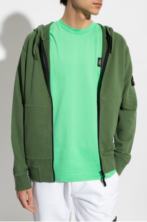 Stone Island Hollister sweat hood camo print coach jacket in green