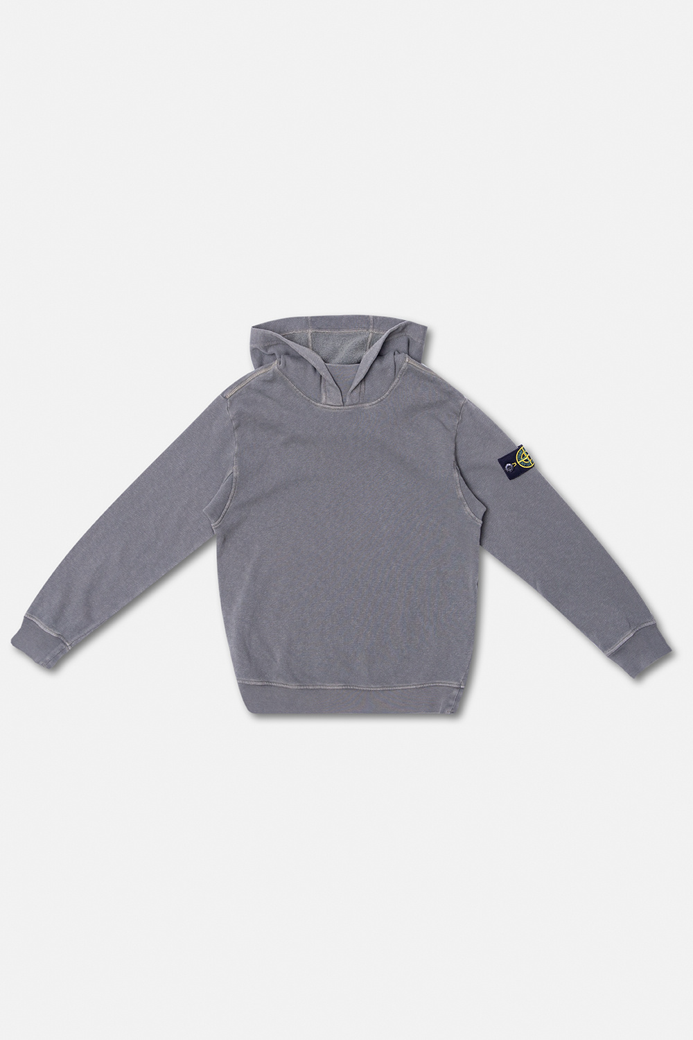 Stone Island blurred logo print T-shirt Patched hoodie