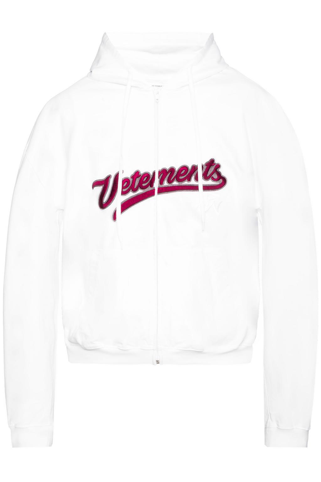 vetements white hoodie