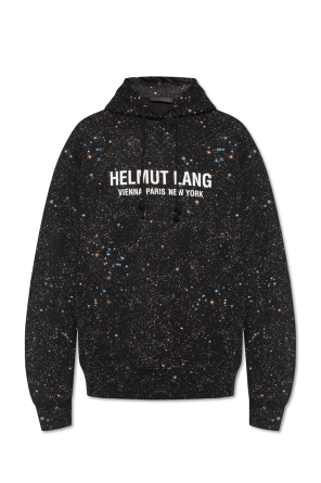 logo drawstring hoodie Nero od Helmut Lang