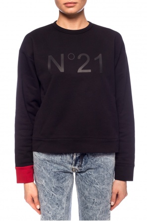 N°21 Fila Token Sherpa sweater met rits in wit