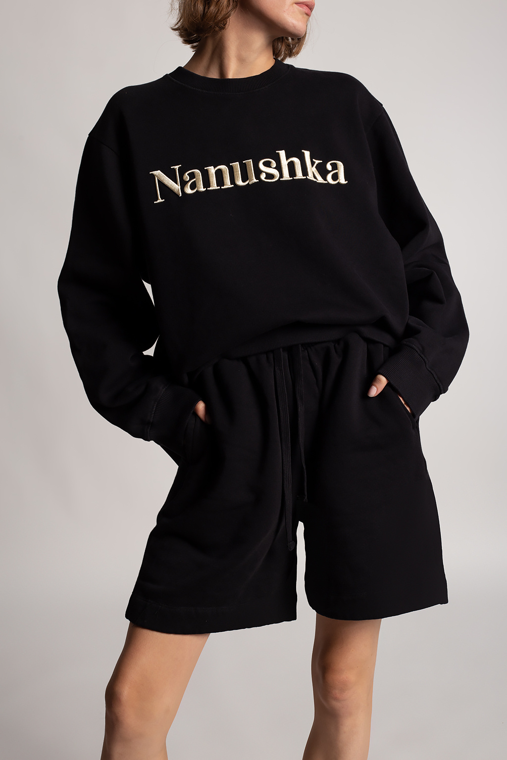 Nanushka wax-coated zipped-up jacket