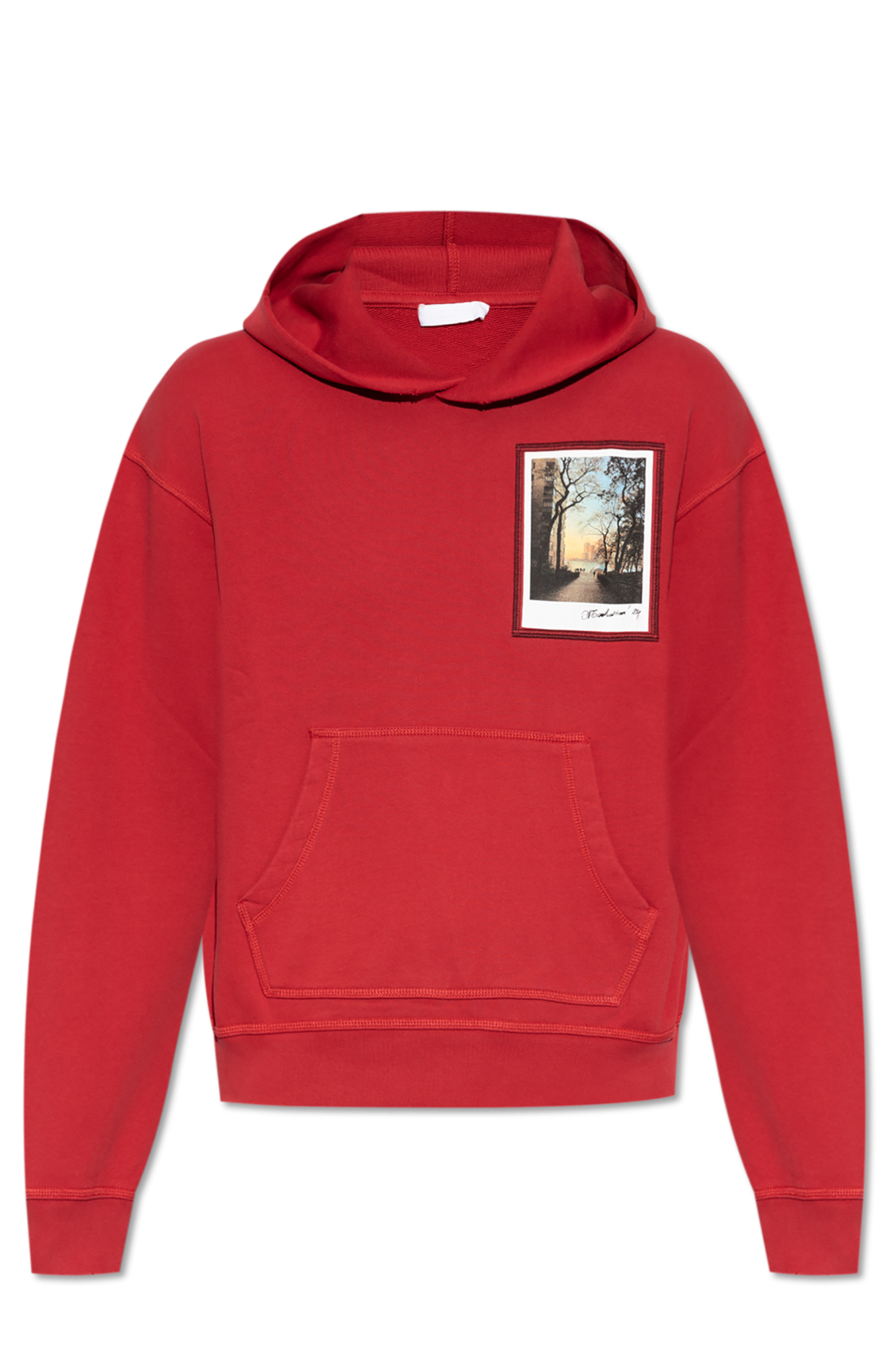 Helmut Lang Postcard Hoodie In Red