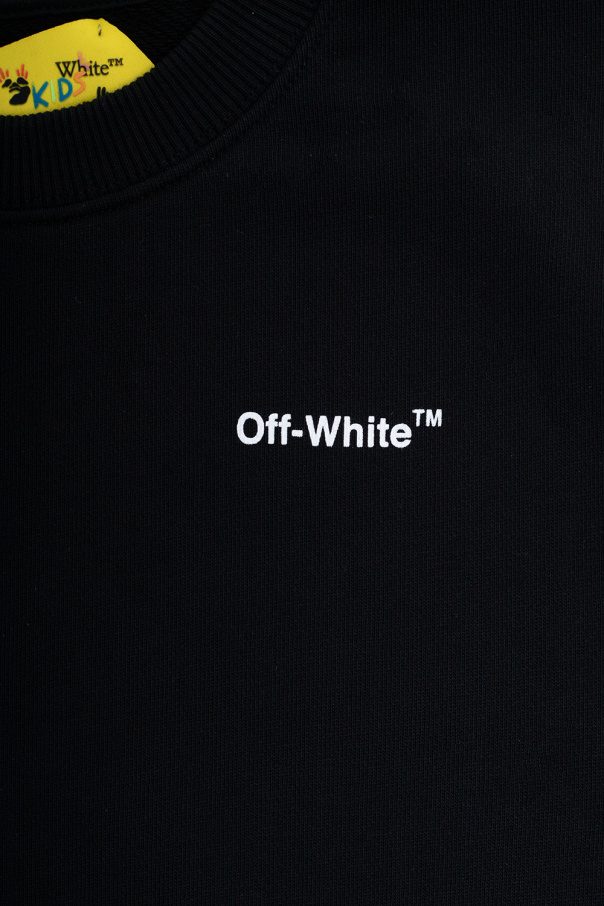 Off-White Kids Carhartt WIP Parker Biały T-shirt w paski z kieszonką