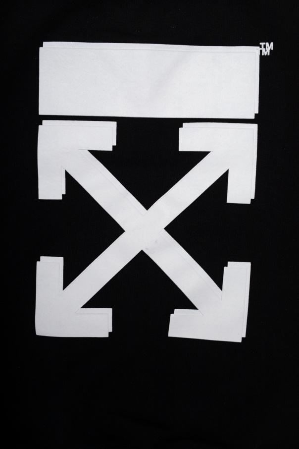 Off-White Kids Balmain cropped flocked-logo short-sleeve T-shirt