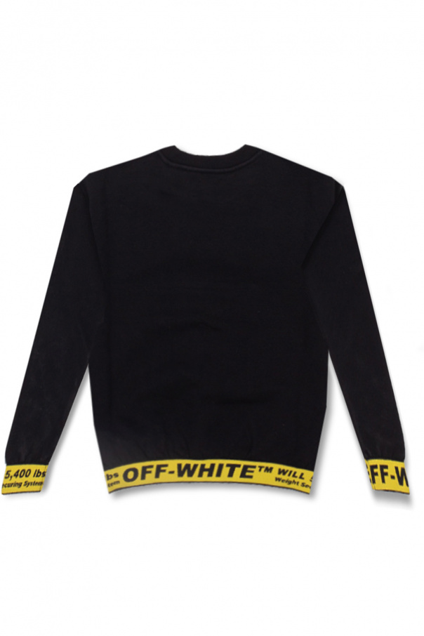 Off-White Kids Sportswear Swoosh Kapüşonlu Kadın Sarı Sweatshirt