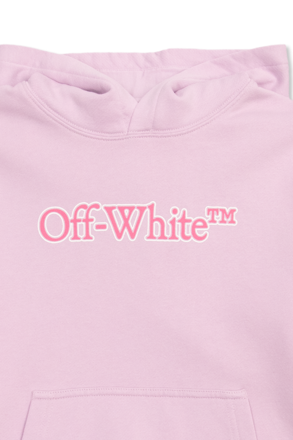 Off-White Kids hoodie Military-Muster with logo