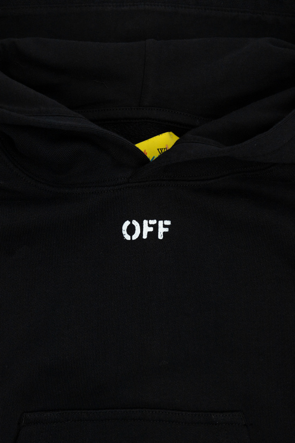 Off-White Kids Szary hoodie with logo