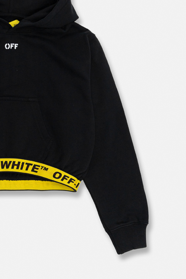Off-White Kids quilted logo trim cropped jacket