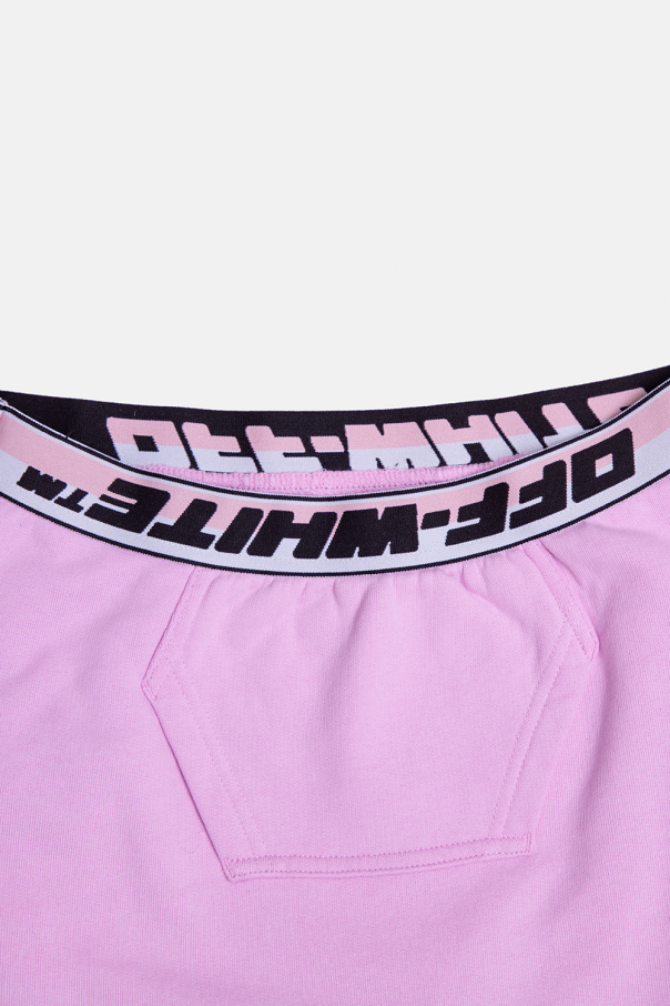Off-White Kids hoodie shorts with logo