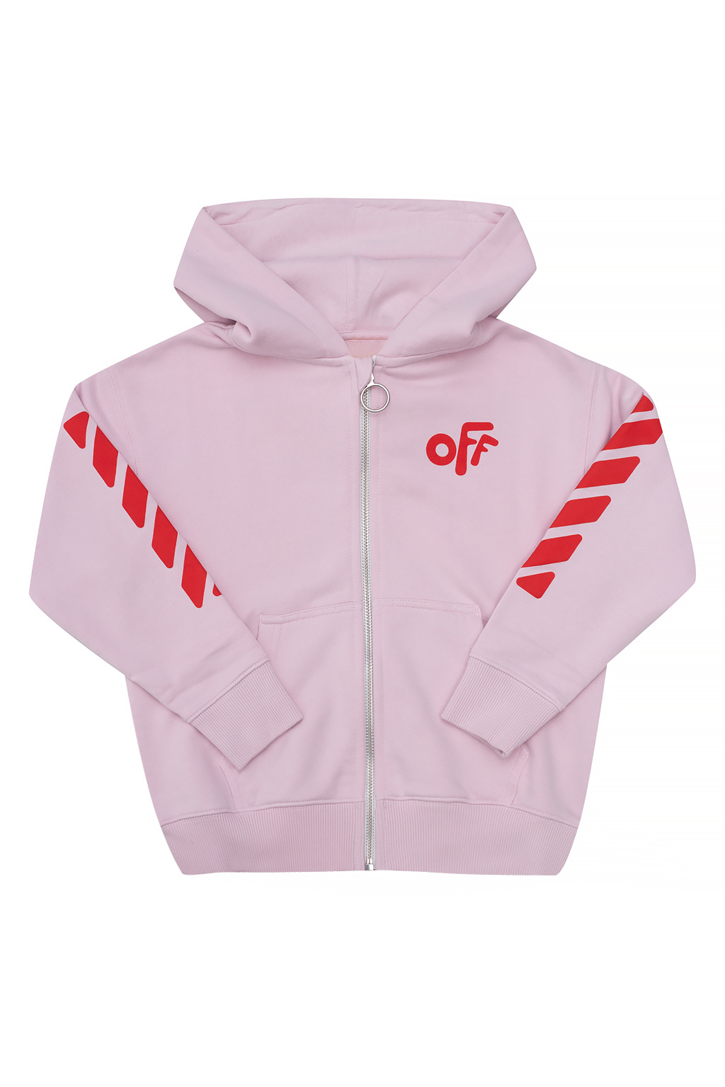 Off-White Kids shearling-effect fitted jacket