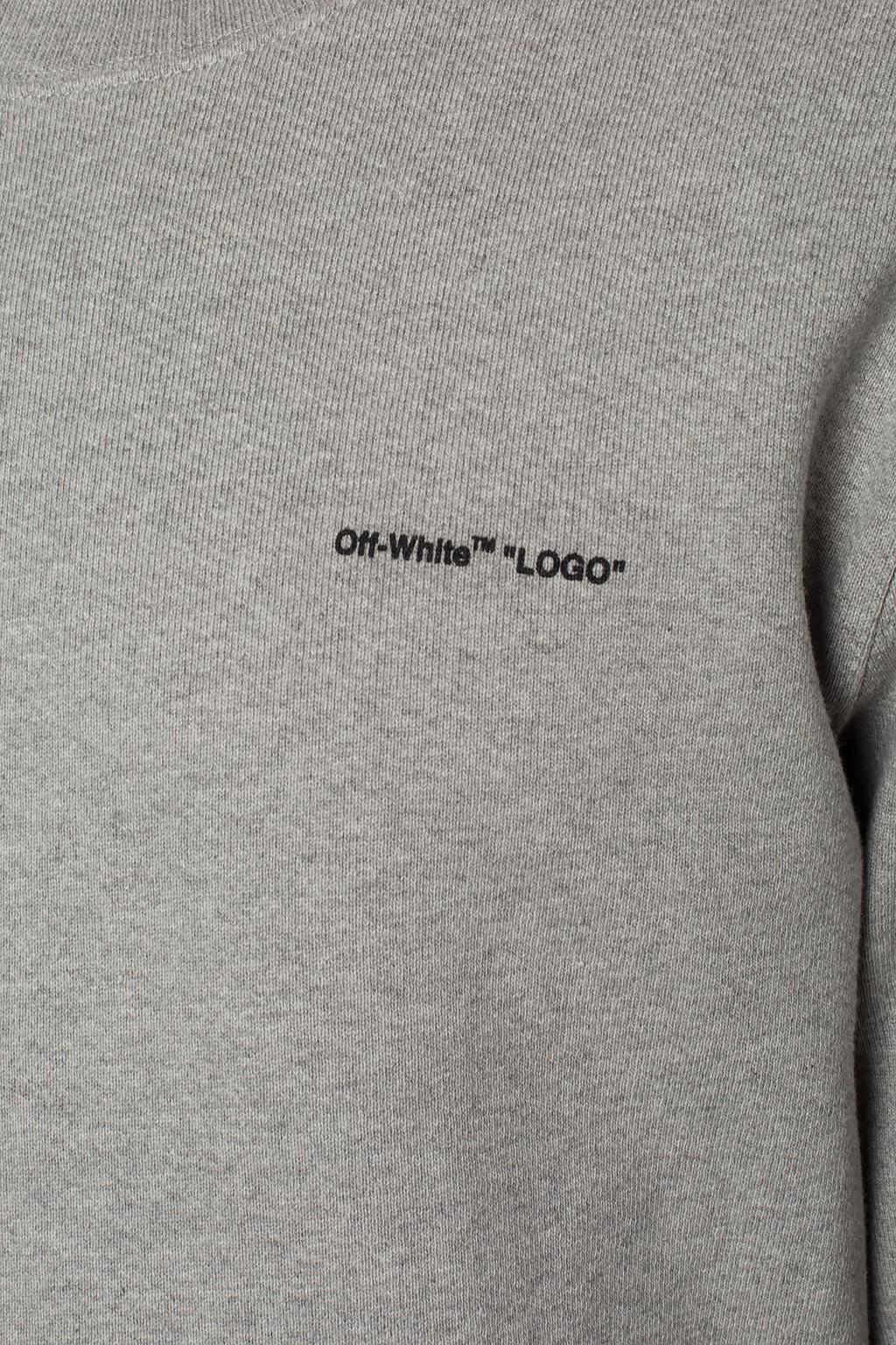 white branded sweatshirt