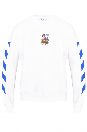 TEEN logo-patch zipped hoodie Blue
