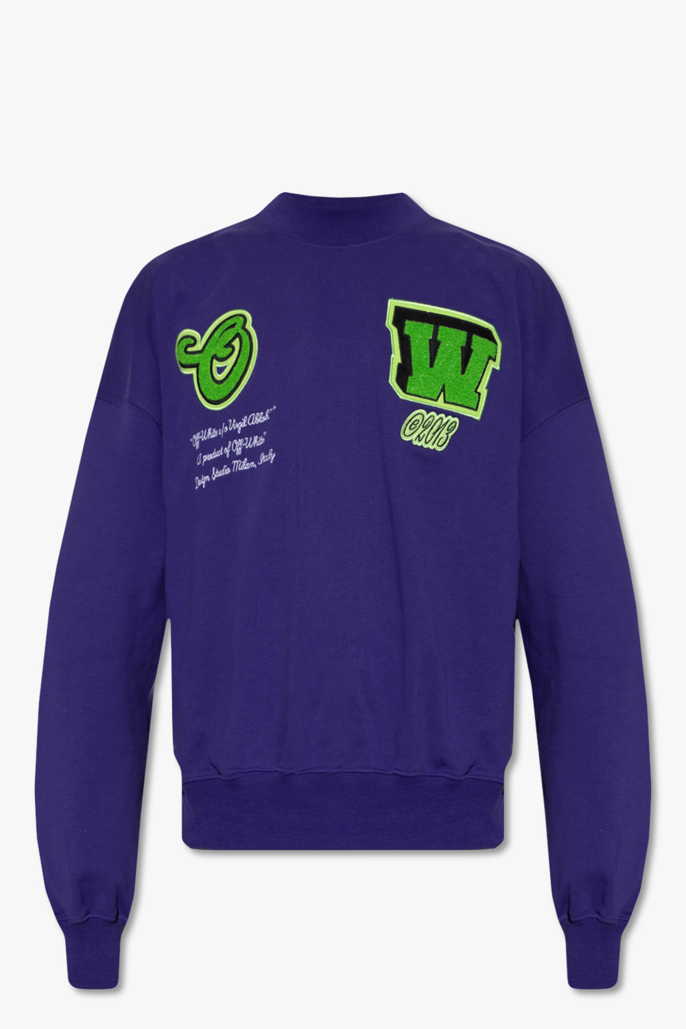 Off-White logo-print sweatshirt - Purple