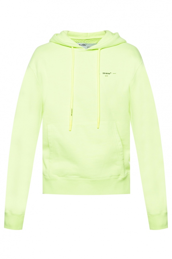 neon off white hoodie