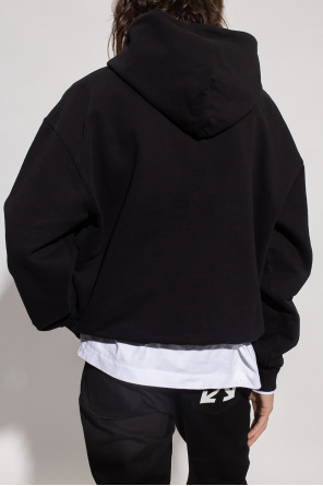 Off-White hoodie manica with logo
