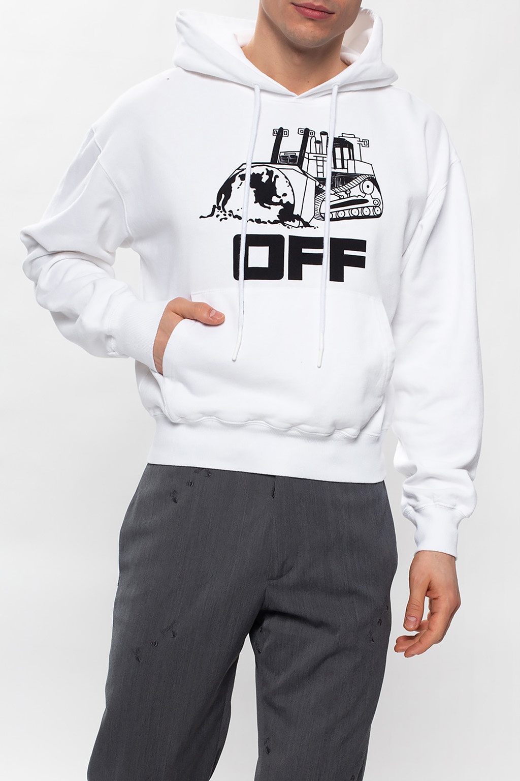 off white printed hoodie